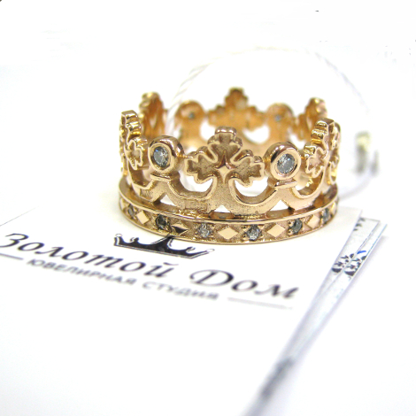 Обручальные кольца Корона классическая - фото